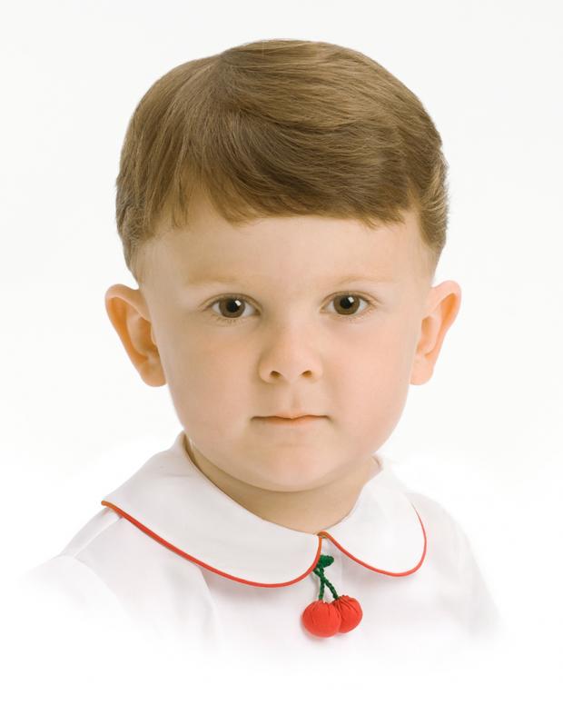 Children's portrait on white, at our Richmond portrait Studio