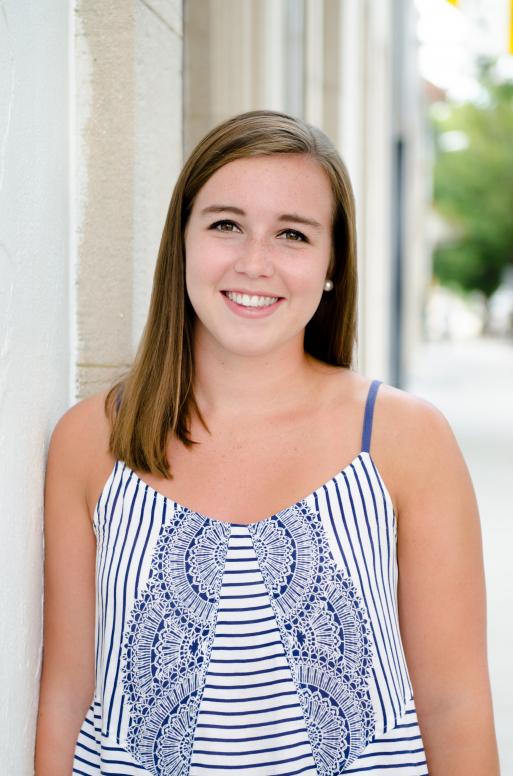 Casual senior portrait outside of studio in RVA