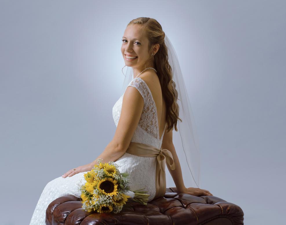 Bridal Portrait on Gray at our Richmond VA Studio