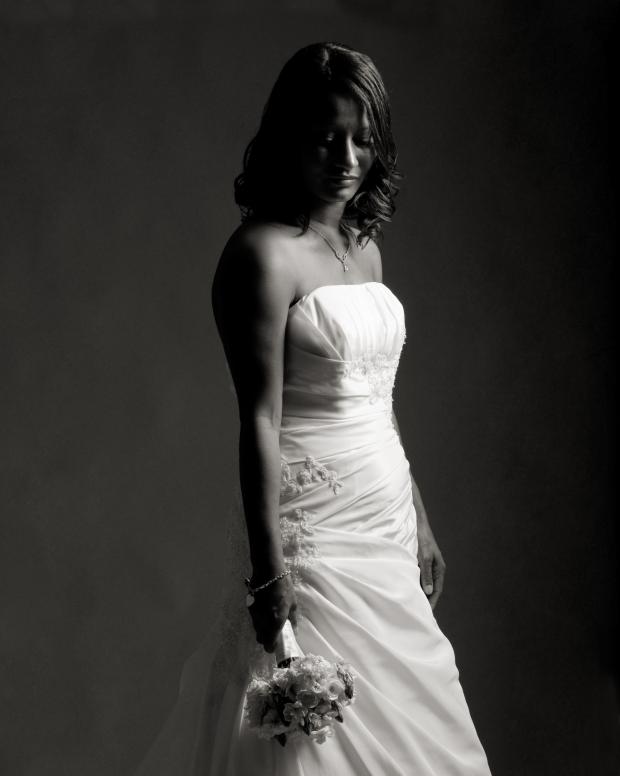 Bridal Portrait on Gray