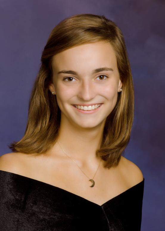 Senior  portrait on mottled blue