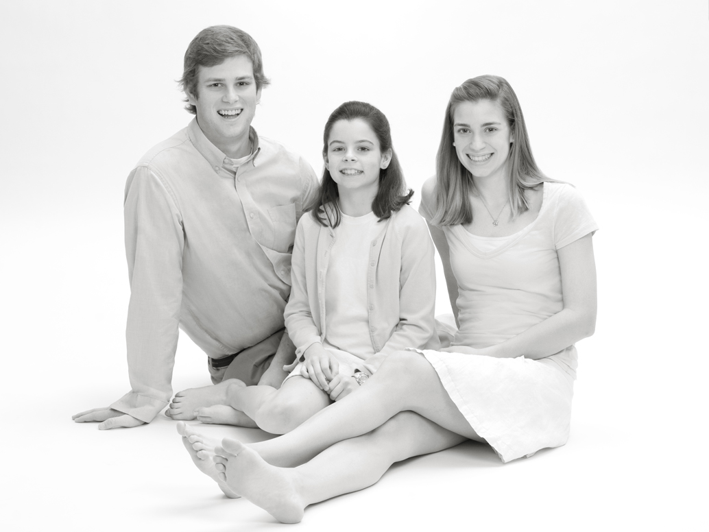 Richmond Virginia Studio Siblings Portrait on white background